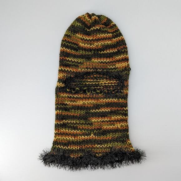 Forest Multicolor Fairy Grunge Fuzzy Knitted Handmade Balaclava Winter Hat - Picture 5 of 7